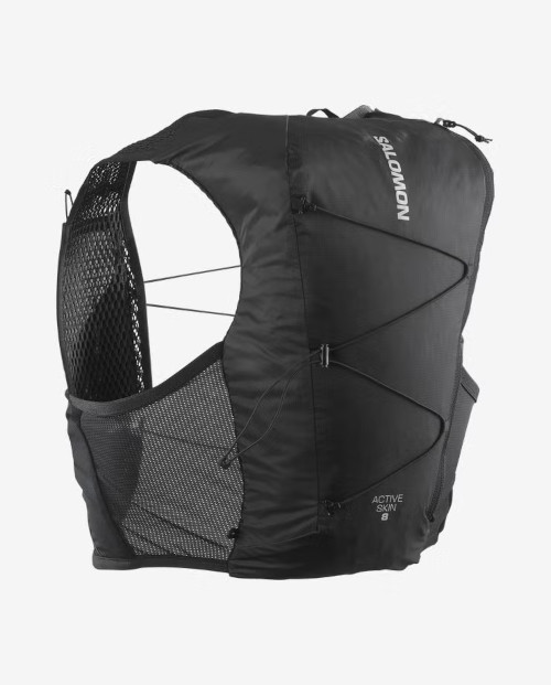 �T�������E�T������ ACTIVE SKIN 8 NO FLASKS  ���j�Z�b�N�X �����j���O�x�X�g�i�t���X�N�Ȃ��jBLACK / METAL